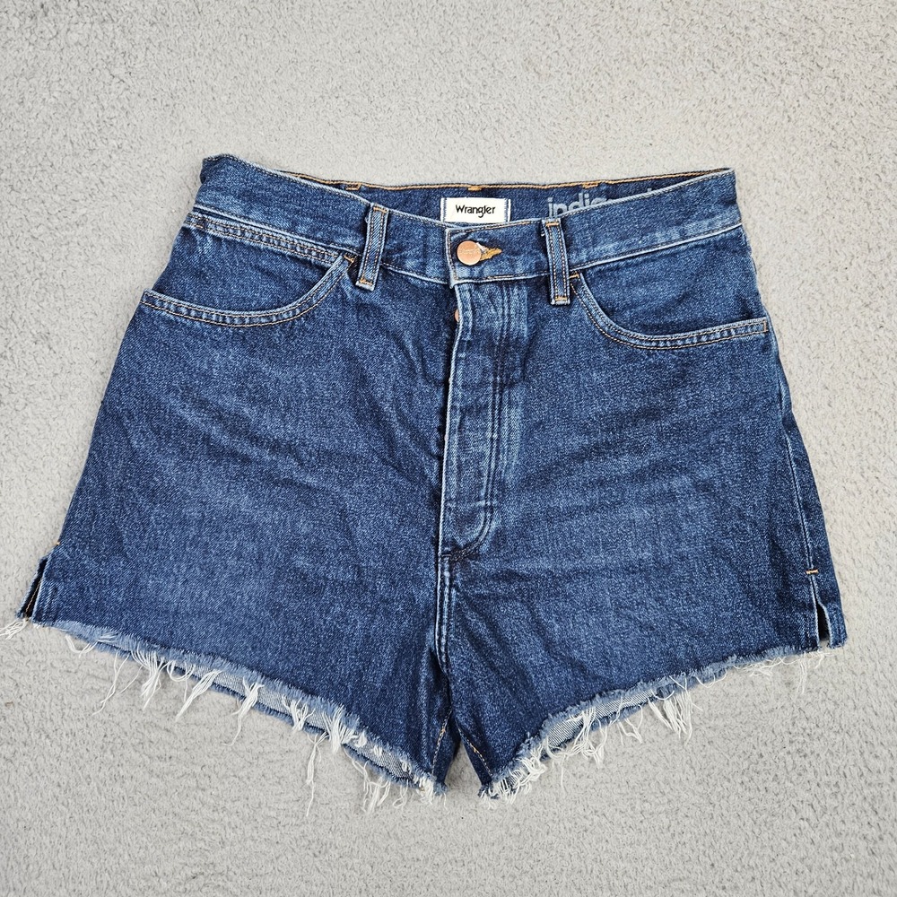 Wrangier Women's Indigood blue High Rise Festival Short Size W30